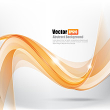 Abstract Background Ligth Orange Curve And Wave Element Vector I