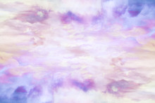Watercolor Sky Texture, Background Pink Clouds