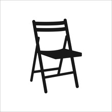 Festival Folding Chair Simple Icon On Background