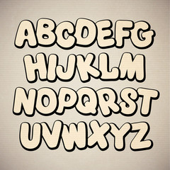 Wall Mural - Hand drawn cartoon doodle font