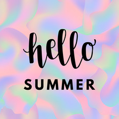 Poster - holographic summer background