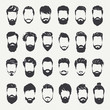 Hipster hair style and beards, Men fashion vector for barbershop and logo template