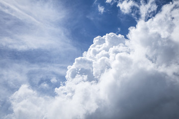 Wall Mural - Clouds on a shiny blue sky