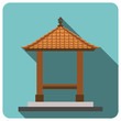 Balinese style, traditional building. Flat icon. EPS 10.
