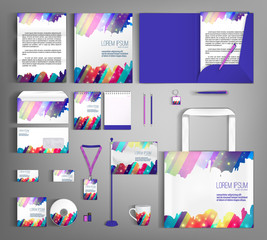 Canvas Print - Corporate Identity. Set with colorful designs.