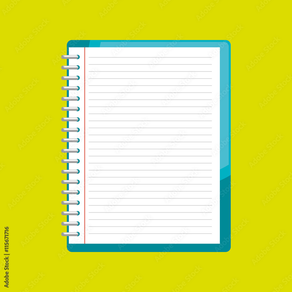 spiral notebook isolated icon design, vector illustration  graphic  - obrazy, fototapety, plakaty 
