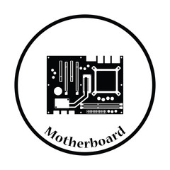 Sticker - Motherboard icon Vector illustration