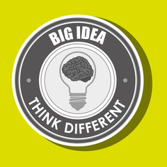 Sticker - think different isolated icon design, vector illustration  graphic 