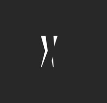 X Logo Initial Black And Shadow