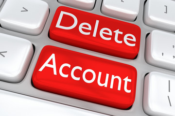 Delete Account concept