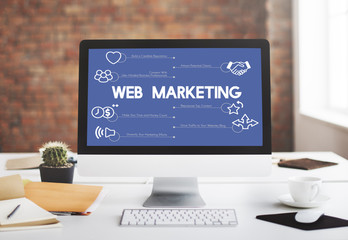 Sticker - Web Marketing Online Commercial Campaign Concept