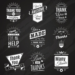 Wall Mural - Thank You Chalkboard Signs