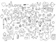 © undrey - Hand drawn love doodle icons vector illustration.