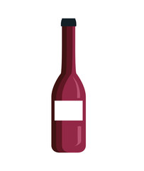 Delicious wine theme design, black and white isolated flat icon vector illustration.