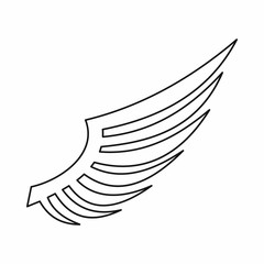 Wall Mural - Wing icon in outline style isolated vector illustration
