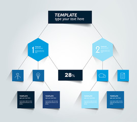 Flowchart diagram, scheme. Infographic element.