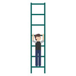 © Jemastock - flat design man climbing ladder icon vector illustration