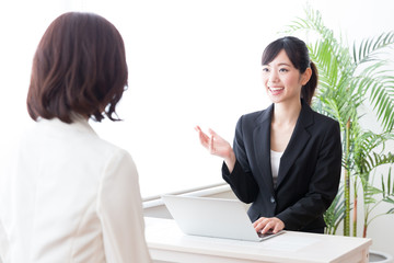 Wall Mural - portrait of asian businesswomen working in the office