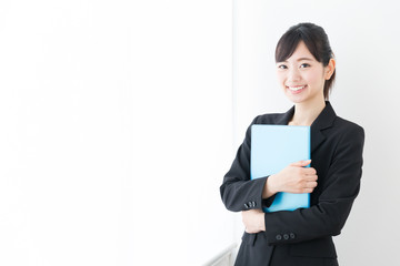 Wall Mural - portrait of asian businesswoman isolated on white background