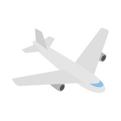 Poster - Plane icon in isometric 3d style isolated on white background. Air transport symbol