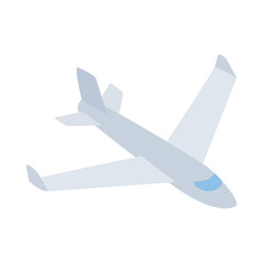 Poster - Big plane icon in isometric 3d style isolated on white background. Air transport symbol