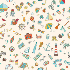 Naklejka na meble Summer seamless pattern