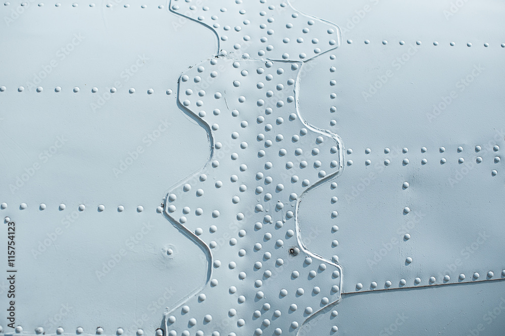 texture light skin of the aircraft with rivets Stock Photo | Adobe Stock
