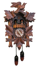Antique Cuckoo Clock Isolated On White