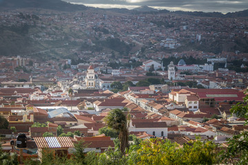 Poster - High view of city of Sucre, Bolivia