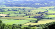 Axe valley in East Devon Area of Outstanding Natural Beauty (AONB) taken from Musbury Hill Fort