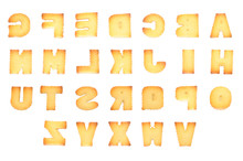 26 English Alphabets Ambigram Isolated On White Background