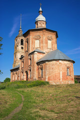 Wall Mural - Summer landscape in Suzdal, Boris and Gleb church