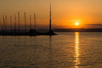 Wall Mural - sunset at balaton