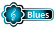 Double icon blue treble clef blues