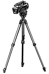  video camera on a tripod