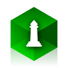 Aufkleber - chess cube icon, green modern design web element
