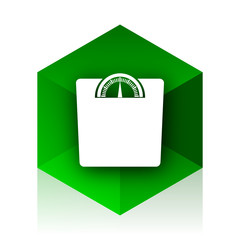 Aufkleber - weight cube icon, green modern design web element