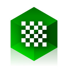 Aufkleber - chess cube icon, green modern design web element