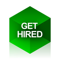 Aufkleber - get hiviolet pink cube icon, green modern design web element