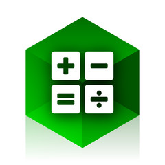 Aufkleber - calculator cube icon, green modern design web element