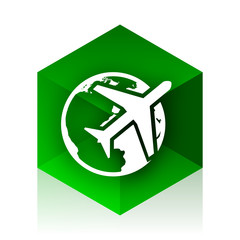 Aufkleber - travel cube icon, green modern design web element