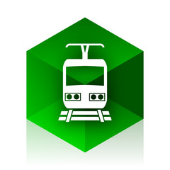 Aufkleber - train cube icon, green modern design web element