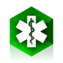 Aufkleber - emergency cube icon, green modern design web element