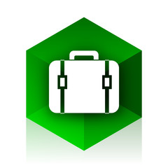 Aufkleber - bag cube icon, green modern design web element