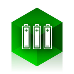 Aufkleber - battery cube icon, green modern design web element