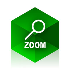 Aufkleber - zoom cube icon, green modern design web element