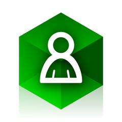 Aufkleber - person cube icon, green modern design web element