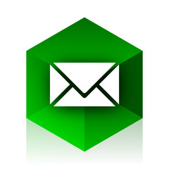 Aufkleber - email cube icon, green modern design web element