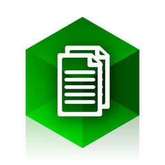 Aufkleber - document cube icon, green modern design web element