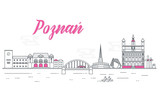 Fototapeta Miasto - Panorama miasta Poznań